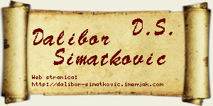 Dalibor Simatković vizit kartica